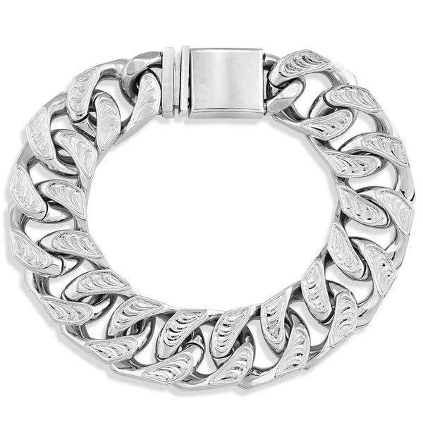 Montana Silversmiths Classic Western Large Cuban Link Bracelet-BC5497