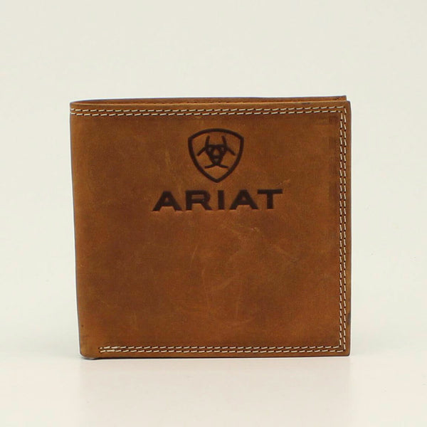 ARIAT BIFOLD EMBOSSED LOGO BROWN - ACCESSORIES WALLET - A3548244