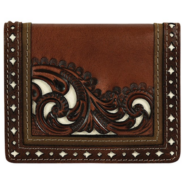 Justin Bifold Card Wallet Brown With Tooling 2122783W1