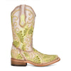 Corral Ladies White & Green Fluorescent Boots C3967