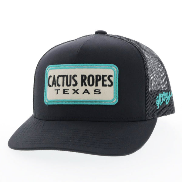 Hooey Cactus Ropes Black Ball Cap CR063