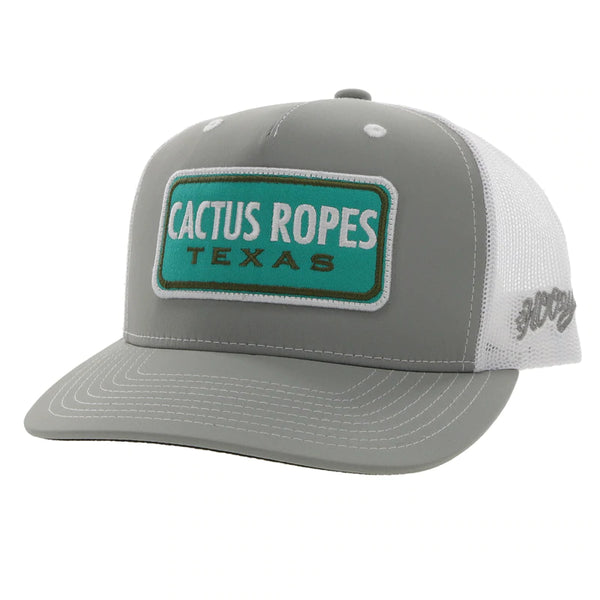 Hooey Youth Cactus Ropes Grey/White Ball Cap CR083-Y