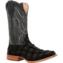 Durango Men's Premium Exotics Matte Black Pirarucu Western Boots DDB0381