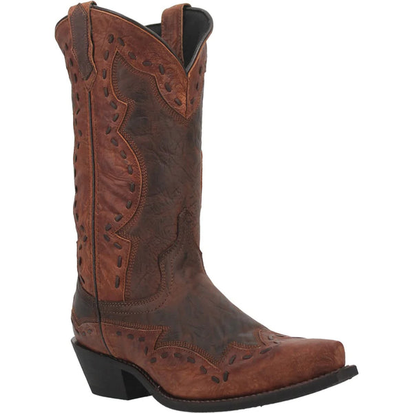 Laredo Men's Ronnie Snip Toe Buckstitched Western Cowboy Boot 68471