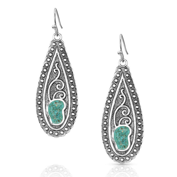 Montana Silversmiths Country Road Turquoise Earrings