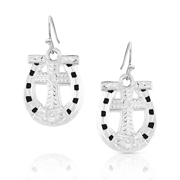 Montana Silversmith Sole 2 Soul Faith Horseshoe Earrings ER5014