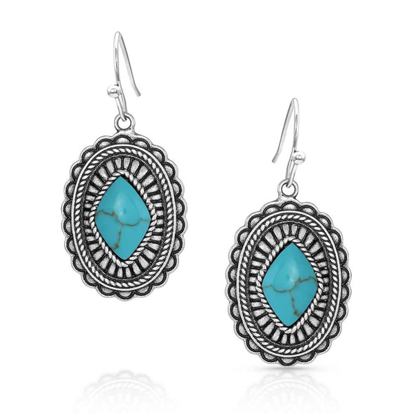 Montana Silversmiths Turquoise Magic Stamped Pendant Earrings ER5035