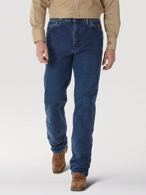 Wrangler Men's Flame Resistant Original Fit jean Stonewash FR13MMS