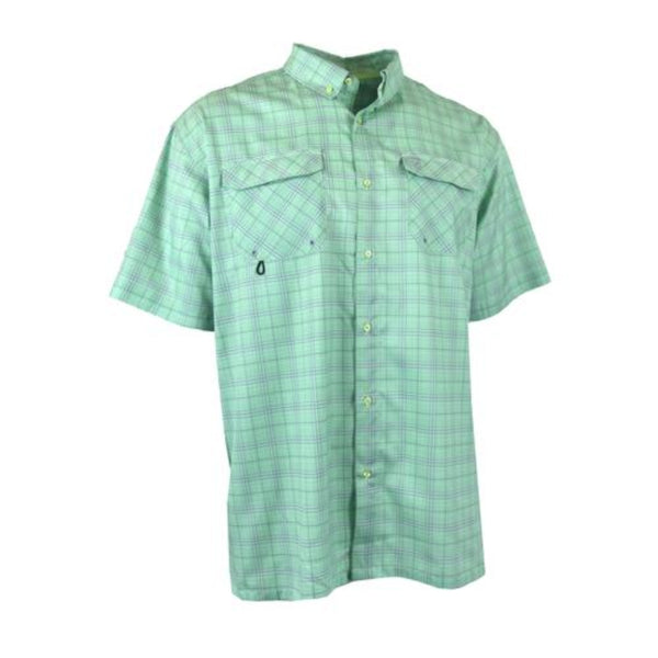 HEYBO The Boca Grande Fishing Shirt Short Sleeve : Plaid