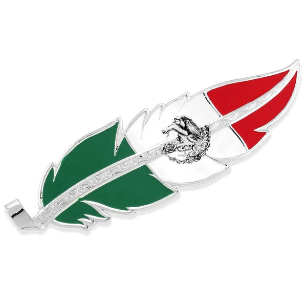 Montana Silversmiths Mexico Flag Hat Feather-HF5458MX