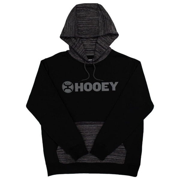 Hooey Men's "Lock-Up" Black Hoody with Grey Logo HH1191BK
