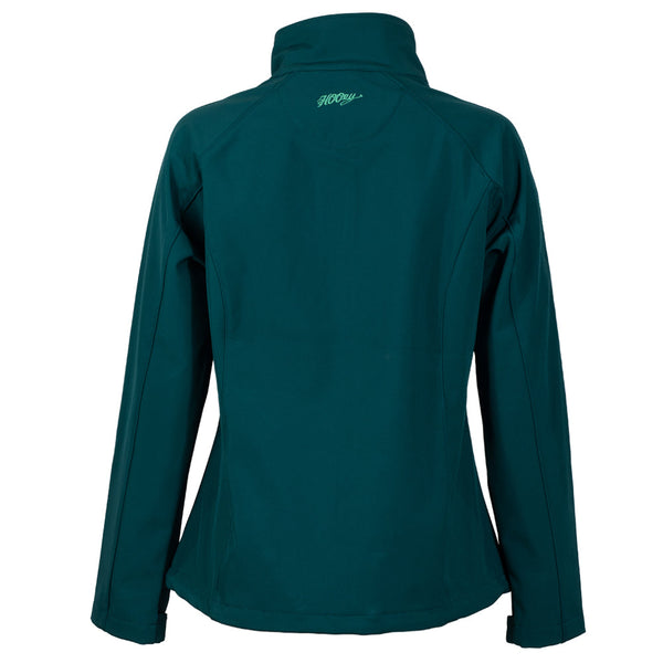 Ladies Hooey Soft Shell Jacket Teal w/Multi Color Pattern Lining HJ105TL