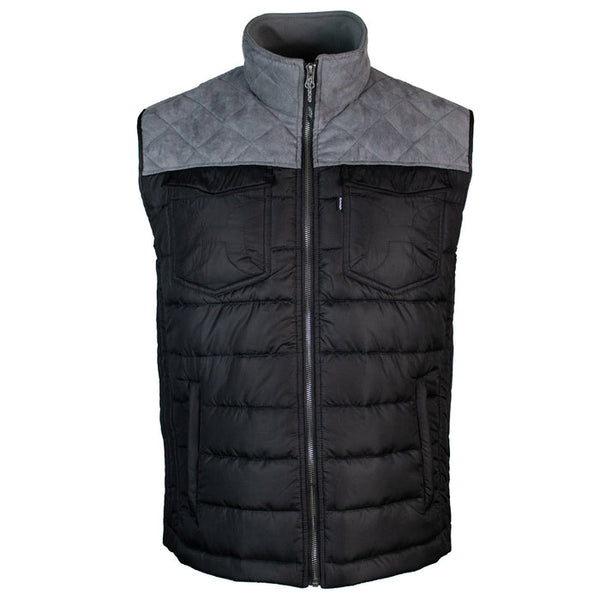 Hooey Men's Packable Vest Black/Charcoal HV097BKCH