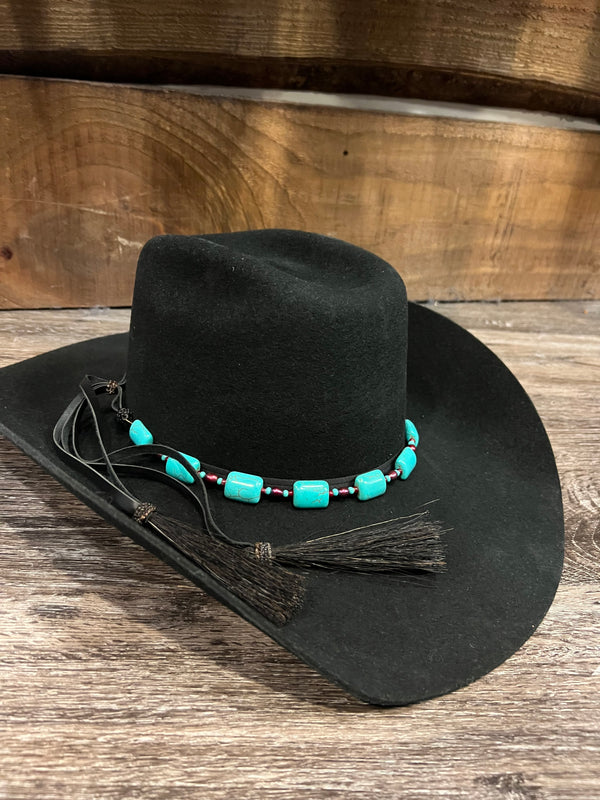 Cowboy Collectibles Turquoise Burgundy Pearl Hatband-HB14