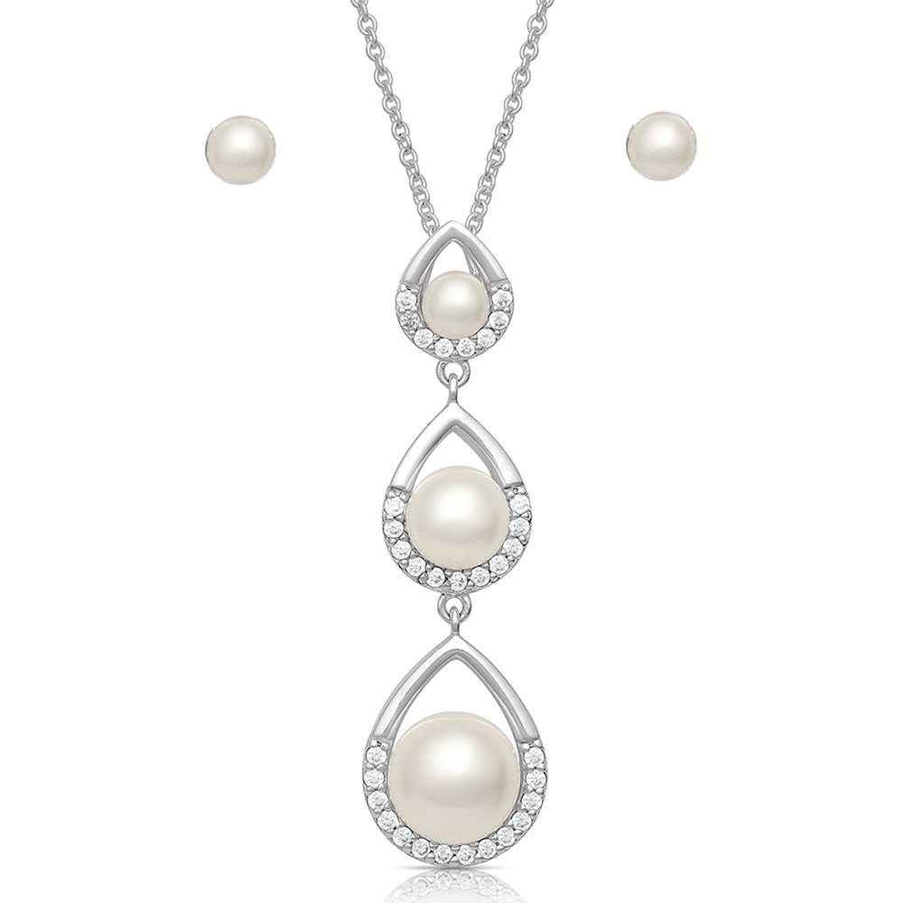 Montana Silversmith Perfect Pearl Drop Jewelry Set JS4812