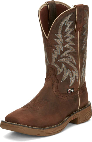Justin Men's Rush Hickory Brown Water Buffalo Work Boots SE7400