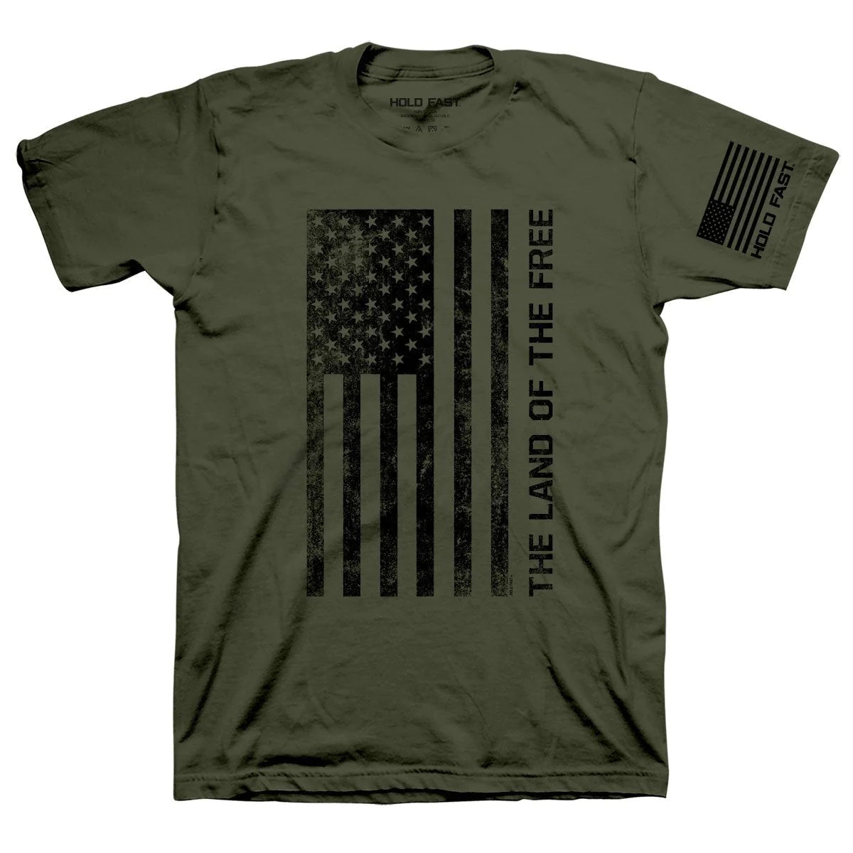 Hold Fast Freedom Flag T-shirt Hunter Green KHF3263