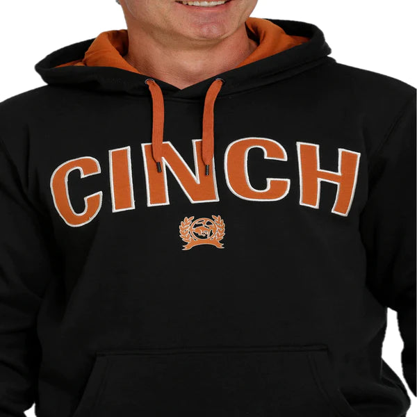 Cinch Men's Black Logo Pullover Fleece Hoodie MWK1206023