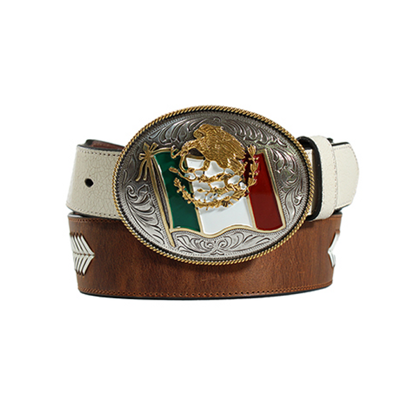 Ariat Mexico Flag Buckle Concho Belt A1040002