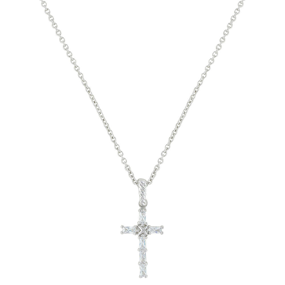 Montana Silversmiths Acadian Cross Baguette Necklace NC3239