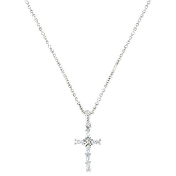 Montana Silversmiths Acadian Cross Baguette Necklace NC3239