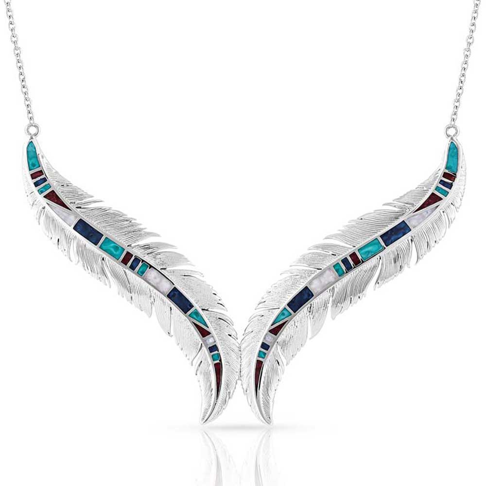 Montana Silversmiths Breaking Trail Feather Necklace NC5194