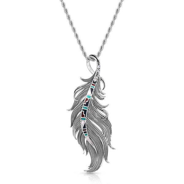 Montana Silversmiths Trailblazer Feather Necklace-NC5476