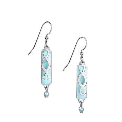 Silver Forest Turquoise W/ Spiral Earrings NE-0995