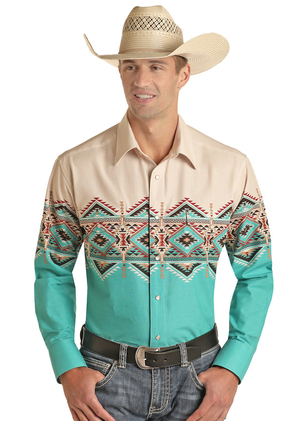 Men's Panhandle Long Sleeve Border Shirt PHMSOSR0MX