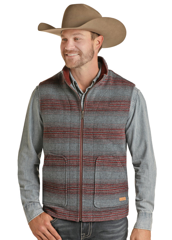 Men's Powder River Serape Wool Vest PRMO98RZZH