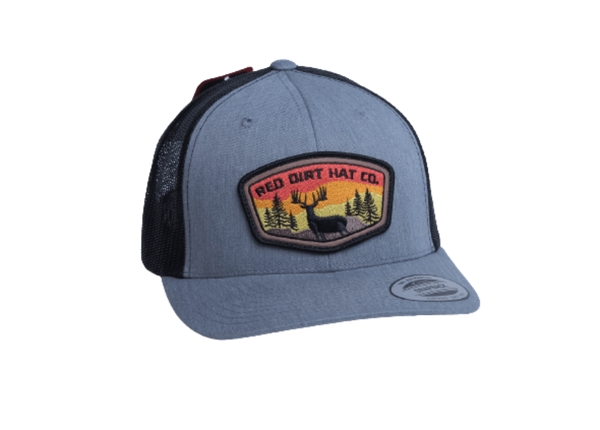 Red Dirt “Deer Patch” Heather Grey / Black Hat RDHC114