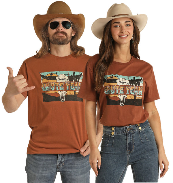 Dale Brisby Chute Yeah Graphic Rust Tee RRUT21R06A