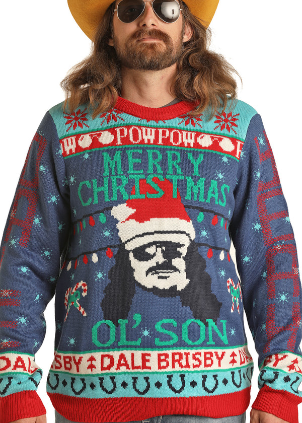 Rock & Roll Denim Unisex Dale Brisby Ugly Christmas Sweater- RRUT32R0LC