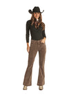 Ladies Rock & Roll Denim Corduroy High Rise Trouser RRWD5HR0H2