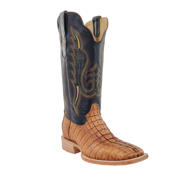 R. Watson Men's Saddle Hornback Caiman Tail Boots RW3010