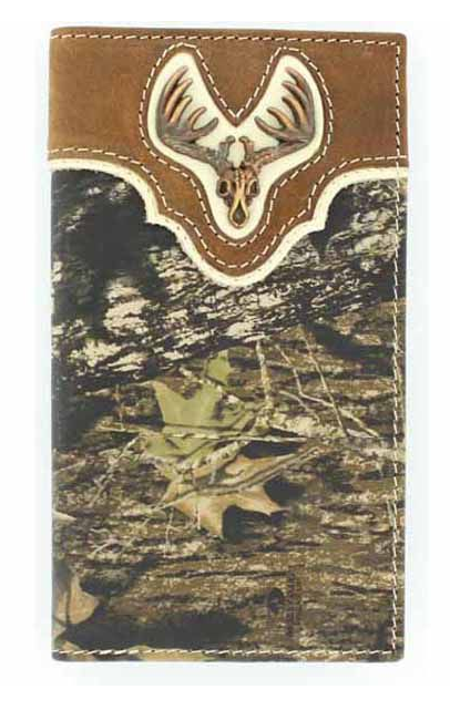 Leather Rodeo Wallet with Deer Skull N54318222