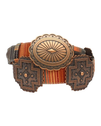 Ladies Ariat Serape Copper Cross Concho Belt A1531997