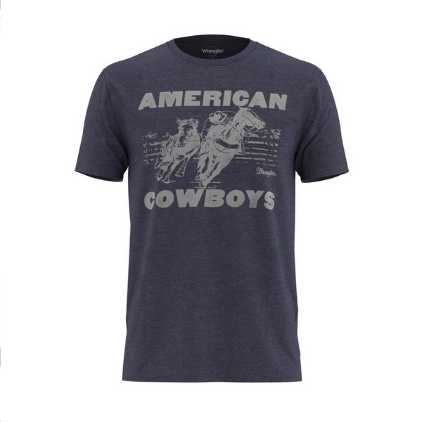 Wrangler Men's American Short Sleeve T-Shirt Denim Heather 112318447