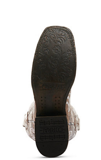 Jessica Brown Corral Ladies Distressed Brown With Bone Embroidery