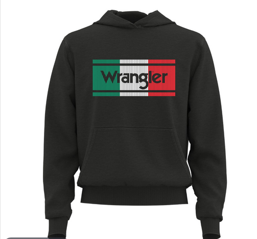Wrangler Men's Graphic Hoodie Striped Logo 112319233