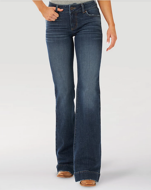 Wrangler Ladies Retro Mae Trouser Jean Mid Rise Shelby 112317172