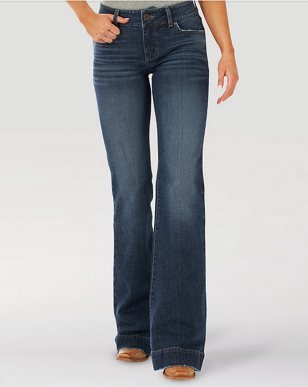 Wrangler Ladies Retro Mae Trouser Jean Mid Rise Shelby 112317172