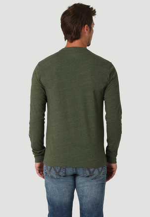 Wrangler Men's Long Sleeve Arm Blur Logo T-Shirt 112319259