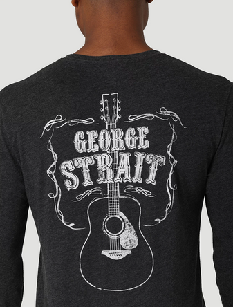 Wrangler Men's George Strait Guitar Long Sleeve T-Shirt 112320063