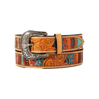 Ladies Ariat Paisley Tooled Leather Belt A1567008