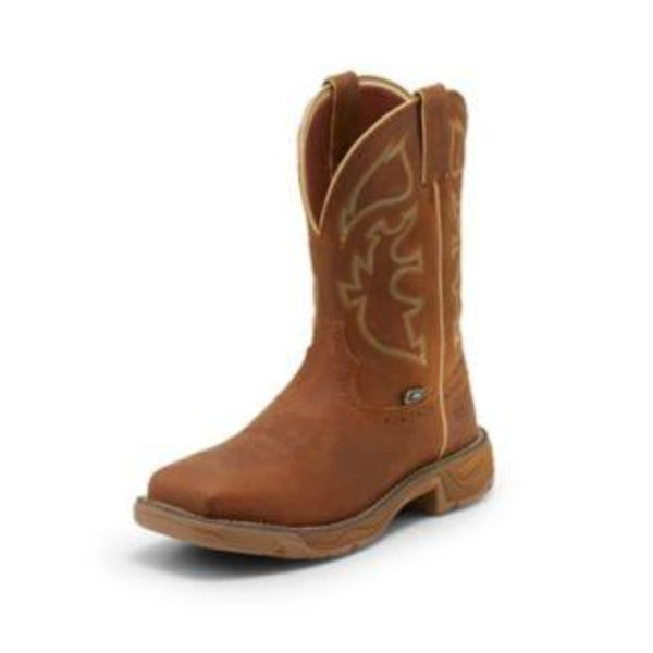 Justin Men's Stampede Rustic Tan Waterproof Steel Toe Work Boot WK4331