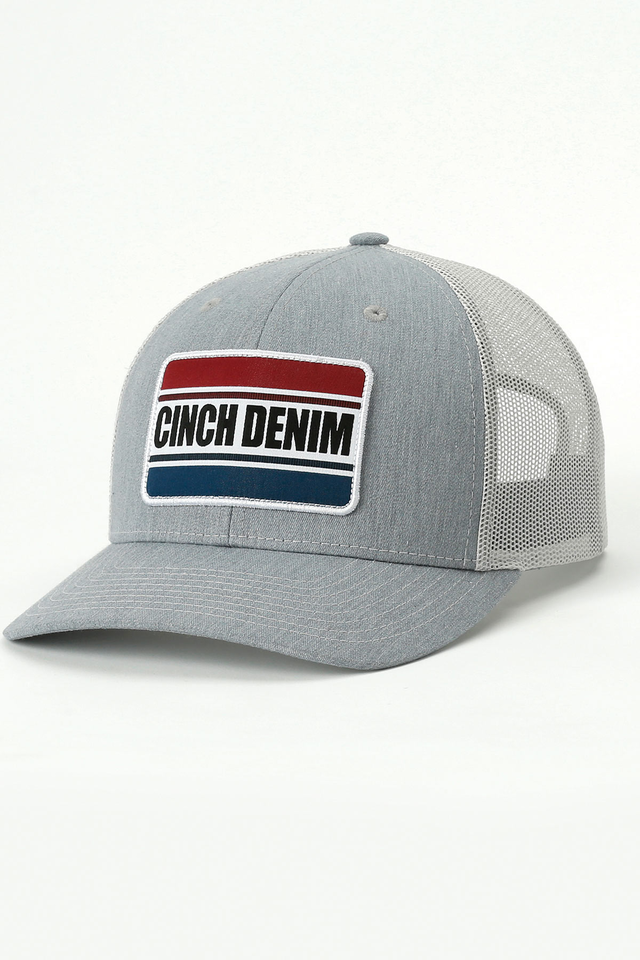 CINCH TRUCKER GRAY CINCH DENIM BALL CAP MCC0800001