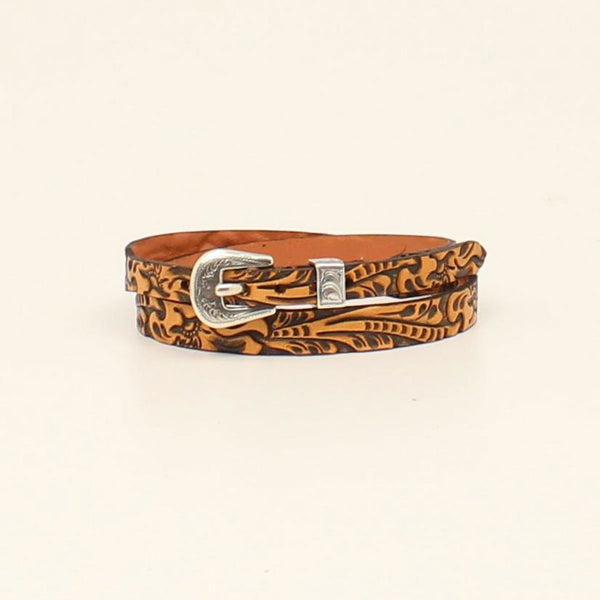 M&F Tan Floral Tooled Hatband 0275108