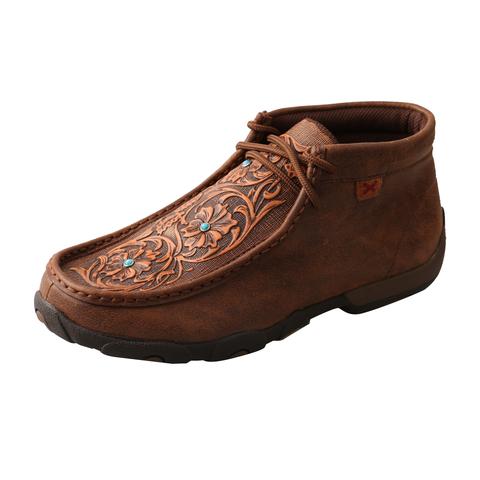 Twisted X Womens Brown Leather Floral Stone Casual Boots WDM0081