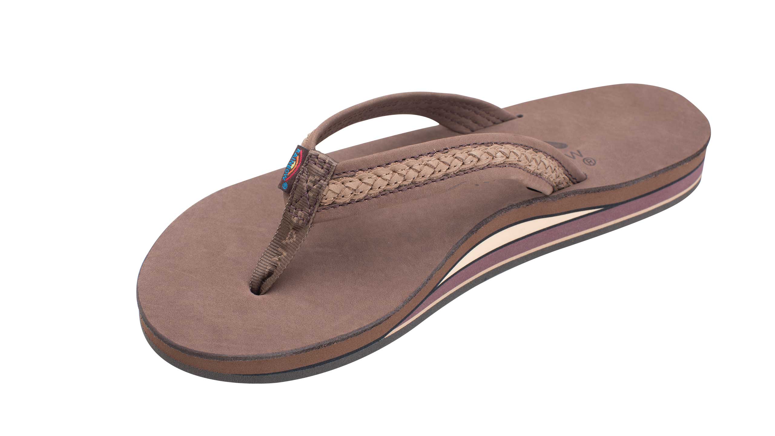 Rainbow Ladies Willow Expresso – Premier Leather Double Layer w/Inset Double Braided